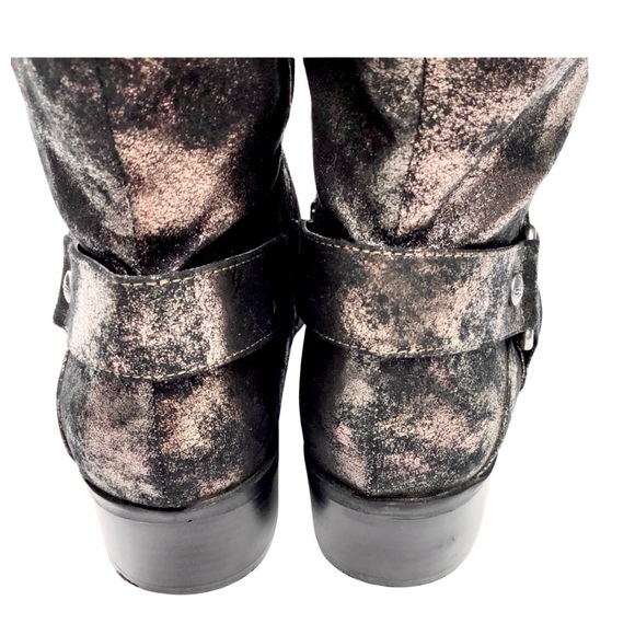 Simply Vera Metallic Mid Calf Moto Boots - Picture 6 of 11